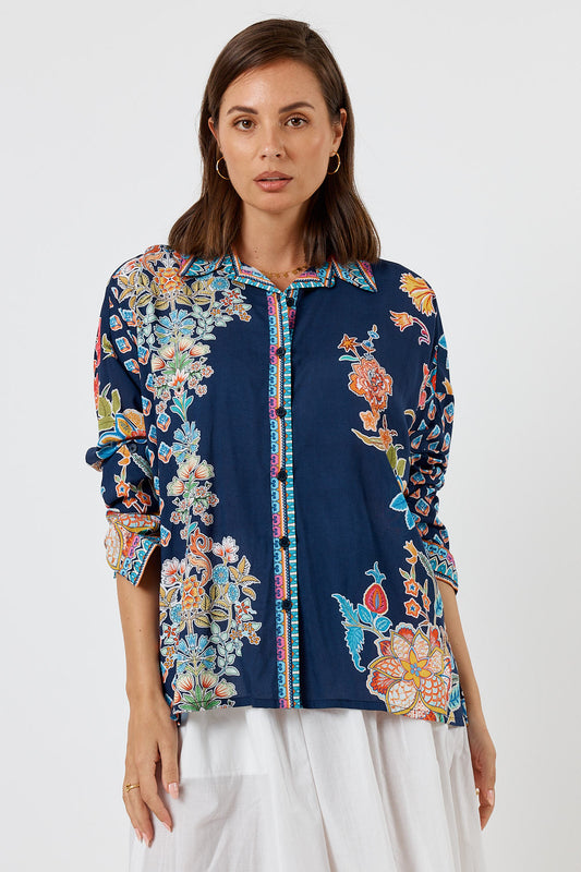 LulaLife Arden Shirt (Navy)