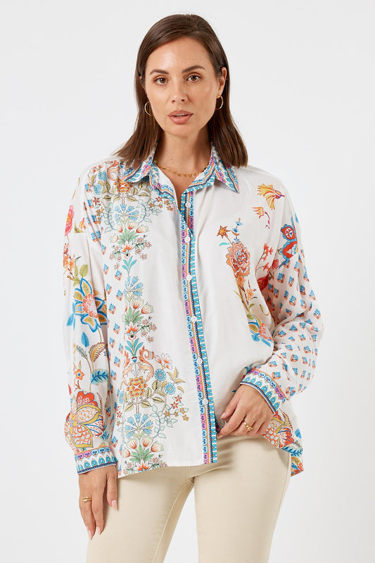 Image of Shirts. Product name - LulaLife Arden Shirt White in White colour by brand - LulaLife