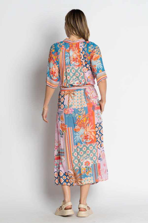 LulaLife Asmara Shirtdress (Ocean)