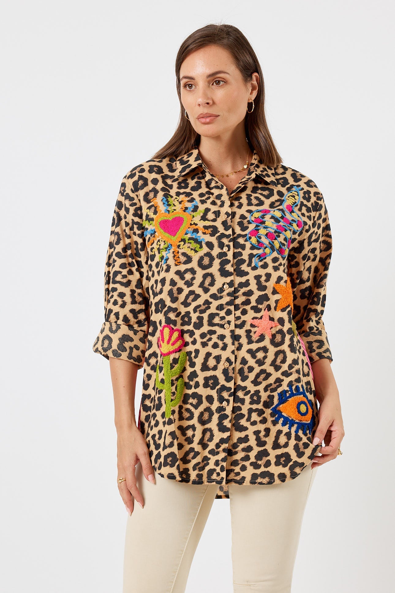 Image of Shirts. Productname: LulaLife Azure Shirt Leopard in Leopard colour by brand - LulaLife