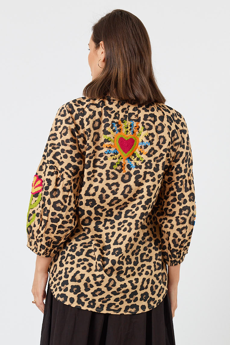LulaLife Azure Top (Leopard)