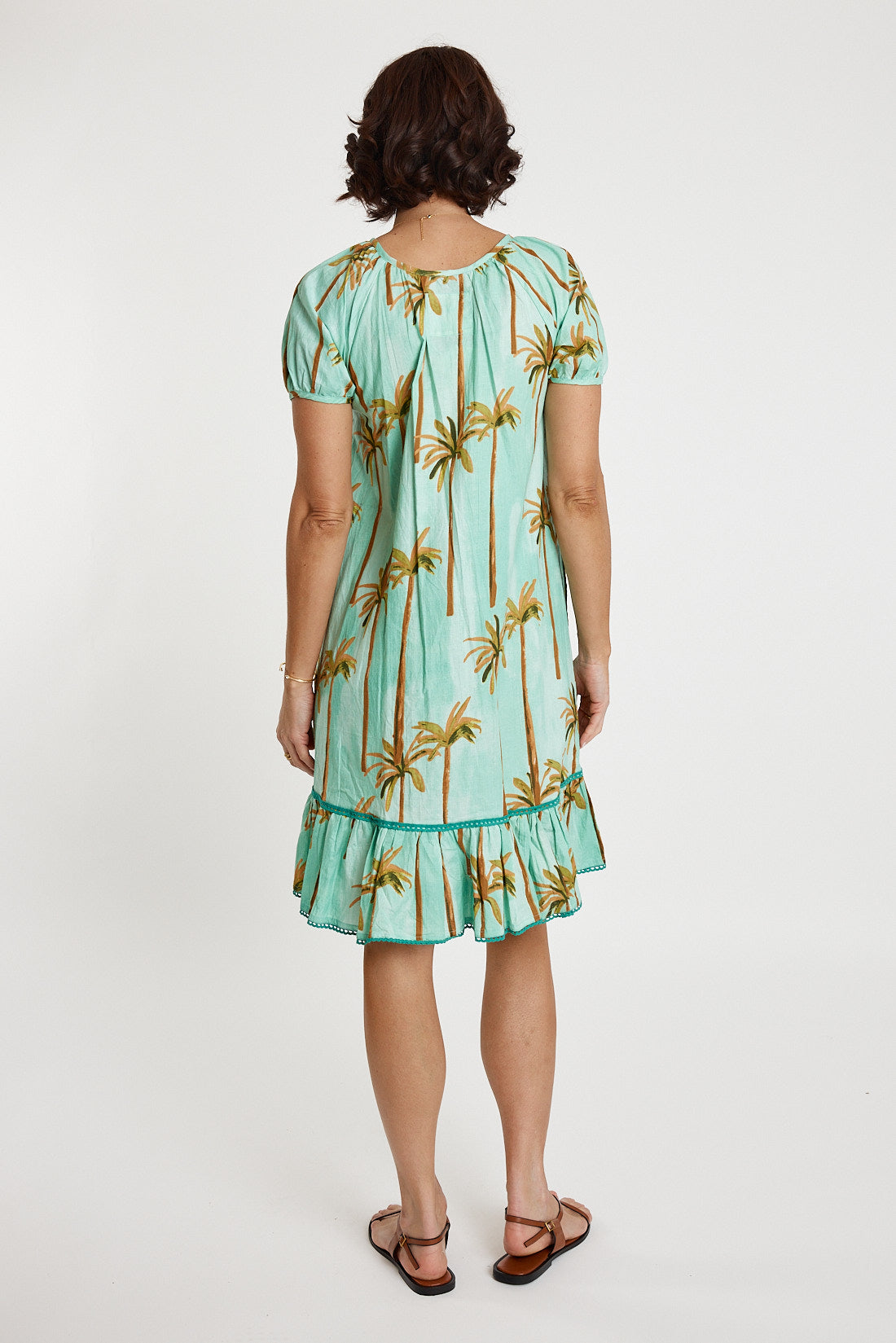 LulaLife Badira Shirred Dress Mist (Red)