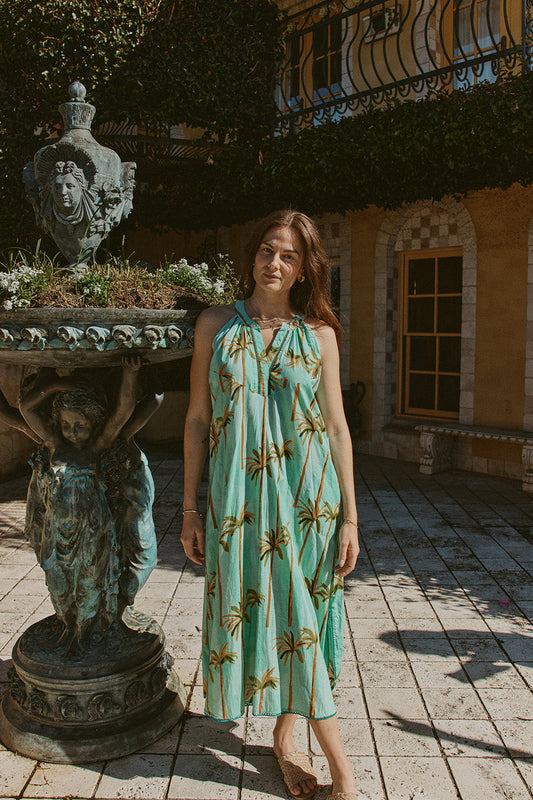 Image of Dresses. Productname: LulaLife Badira Sleeveless Maxi Mist in Mist colour by brand - Lulalife