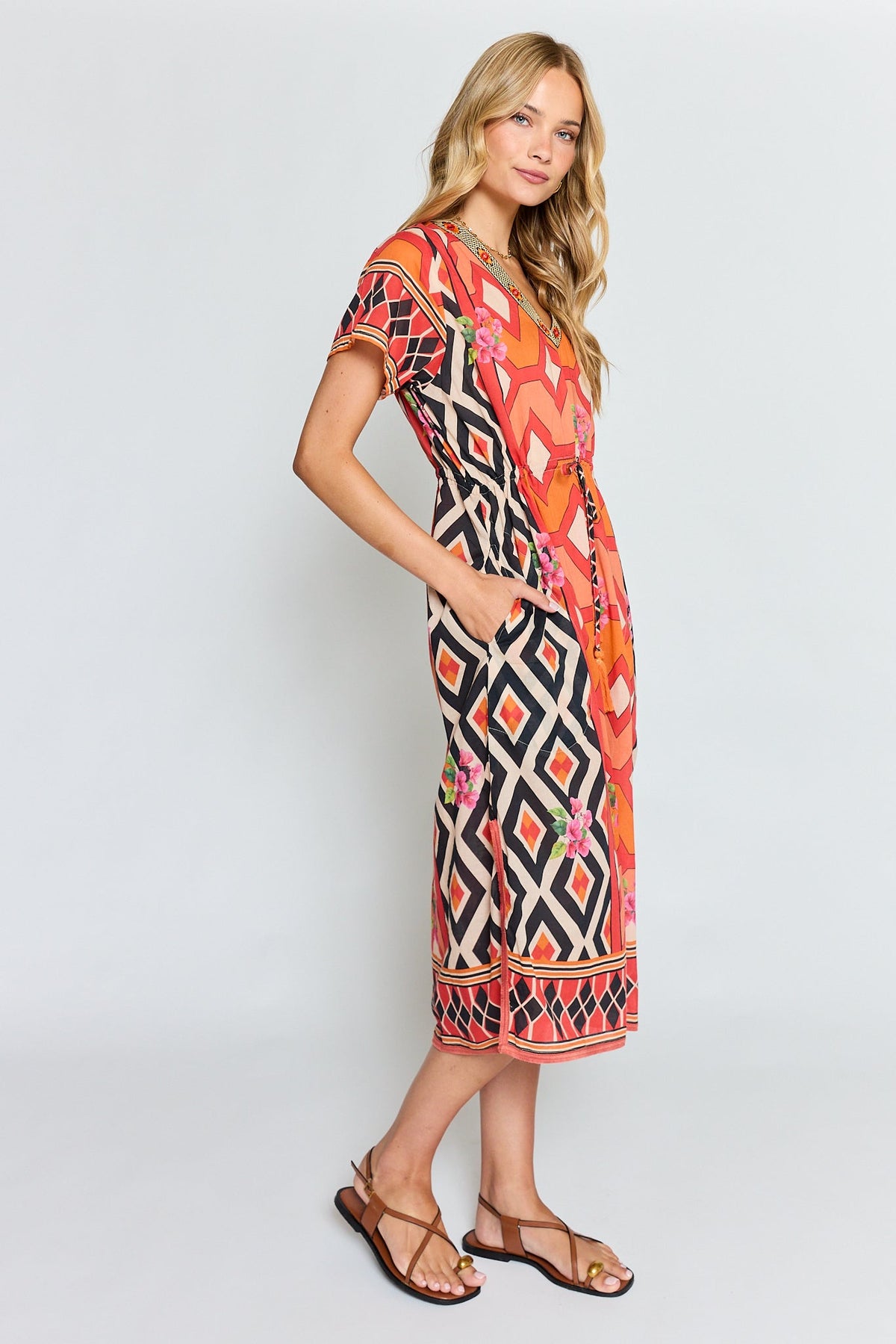 PRE SALE | LulaLife Bella Vista Midi Tangerine (Tan)