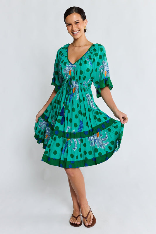 Image of Dresses. Product name - LulaLife Blanch Dress Sea in Sea colour by brand - Lulalife