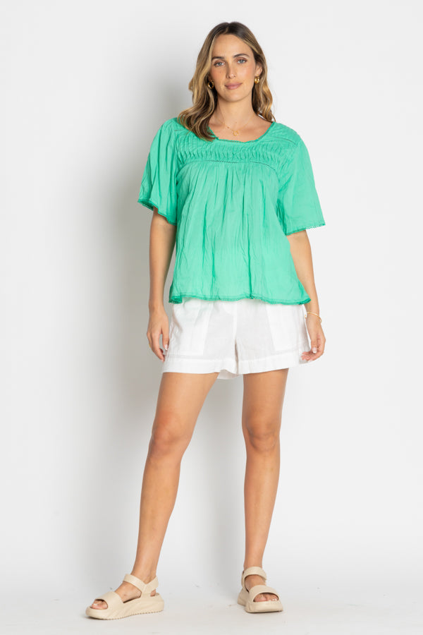 LulaLife Celeste Cropped Top (Sea)