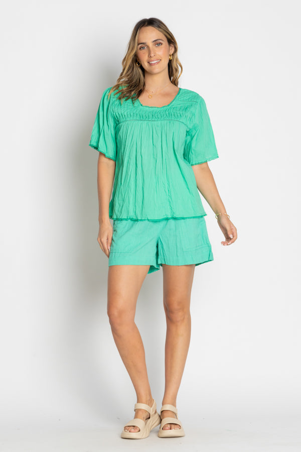 LulaLife Celeste Cropped Top (Sea)