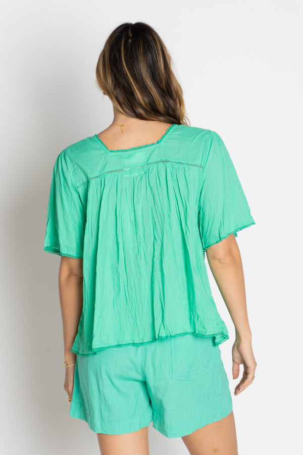 LulaLife Celeste Cropped Top (Sea)