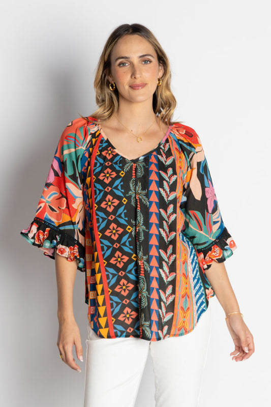 Image of a model wearing Tops. Productname: LulaLife Chabela Top in Top colour by brand - LulaLife