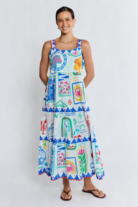 Image of Dresses. Product name - LulaLife Ciao Sundress Print in Print colour by brand - Lulalife