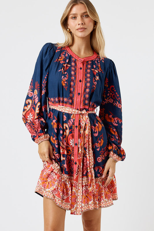 Image of Dresses. Product name - LulaLife Enid Dress Navy in Navy colour by brand - LulaLife