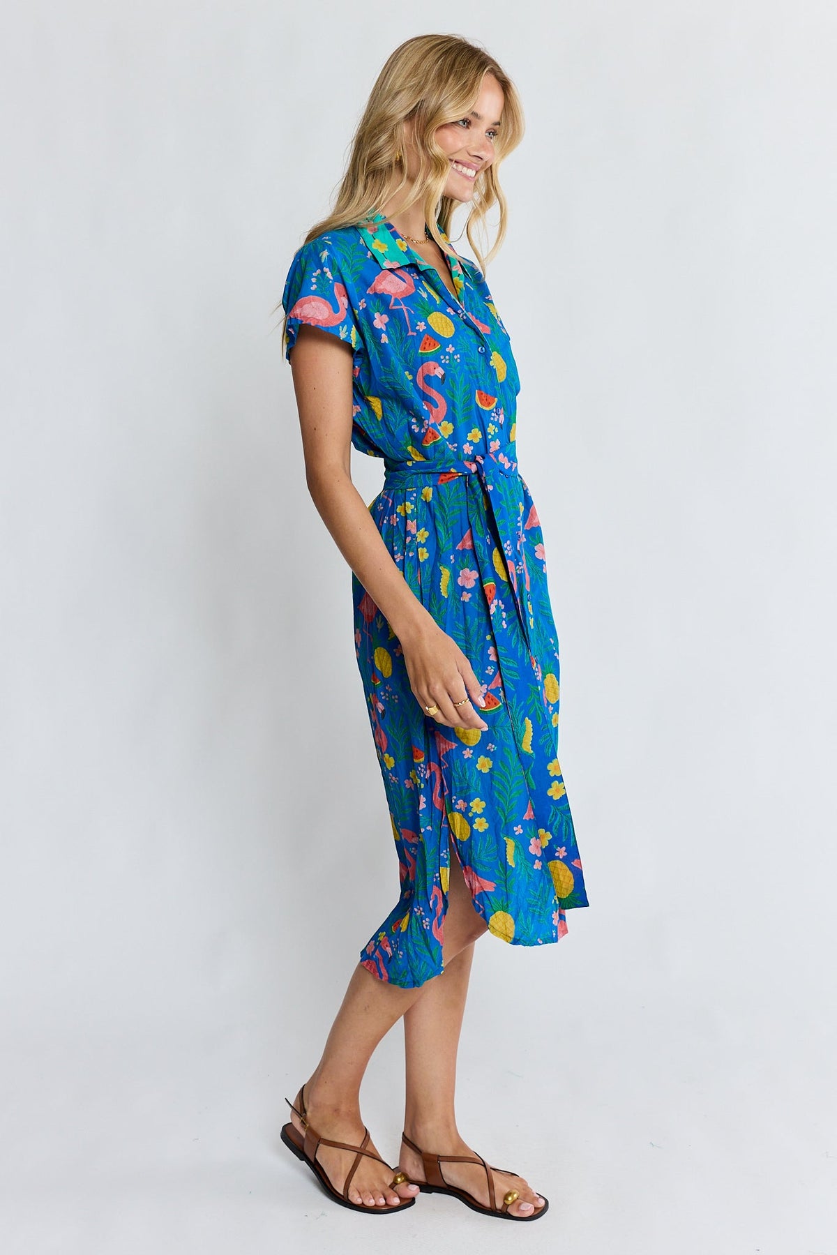 PRE SALE | LulaLife Flamingo Shirtdress (Azure)