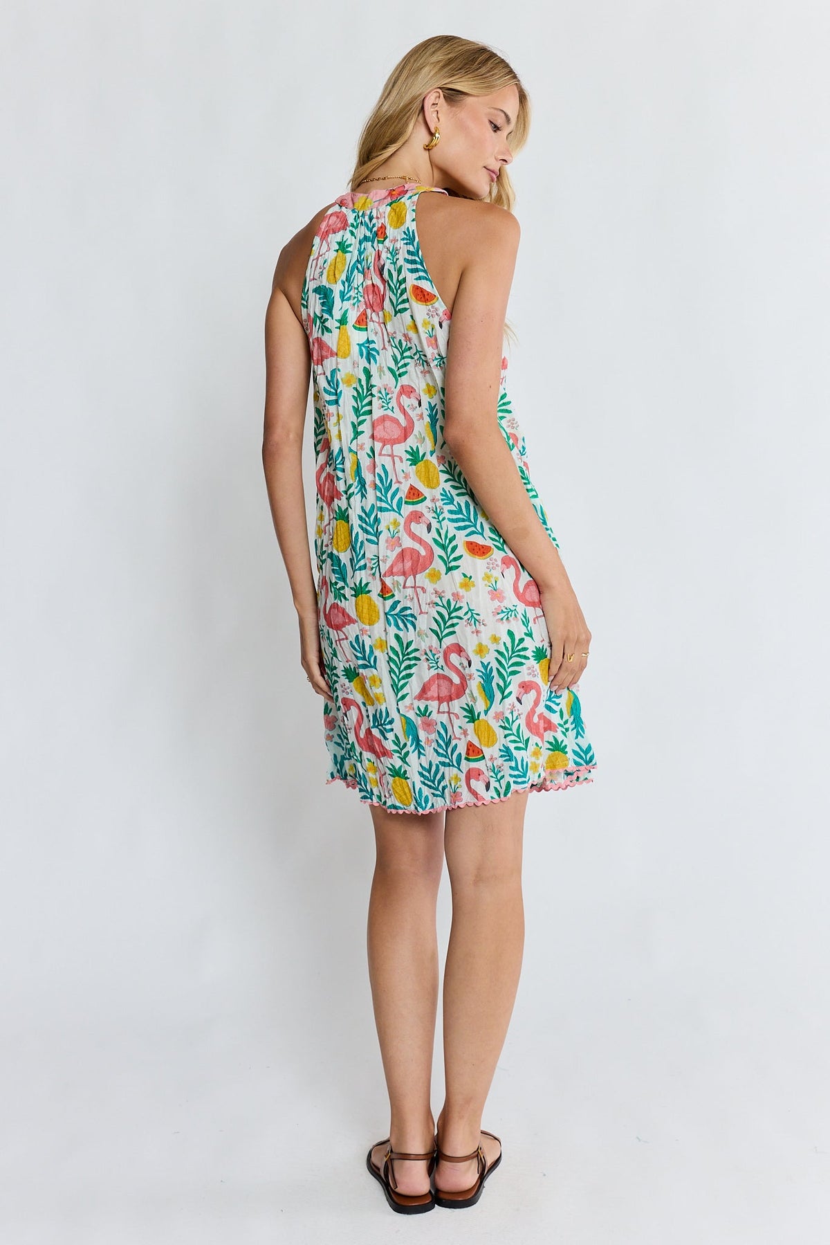 PRE SALE | LulaLife Flamingo Sundress (White)