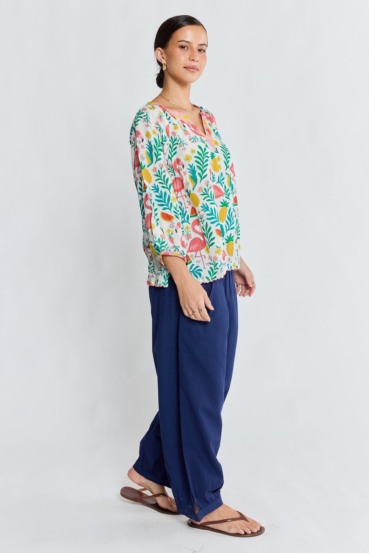 PRE SALE | LulaLife Flamingo Top (White)