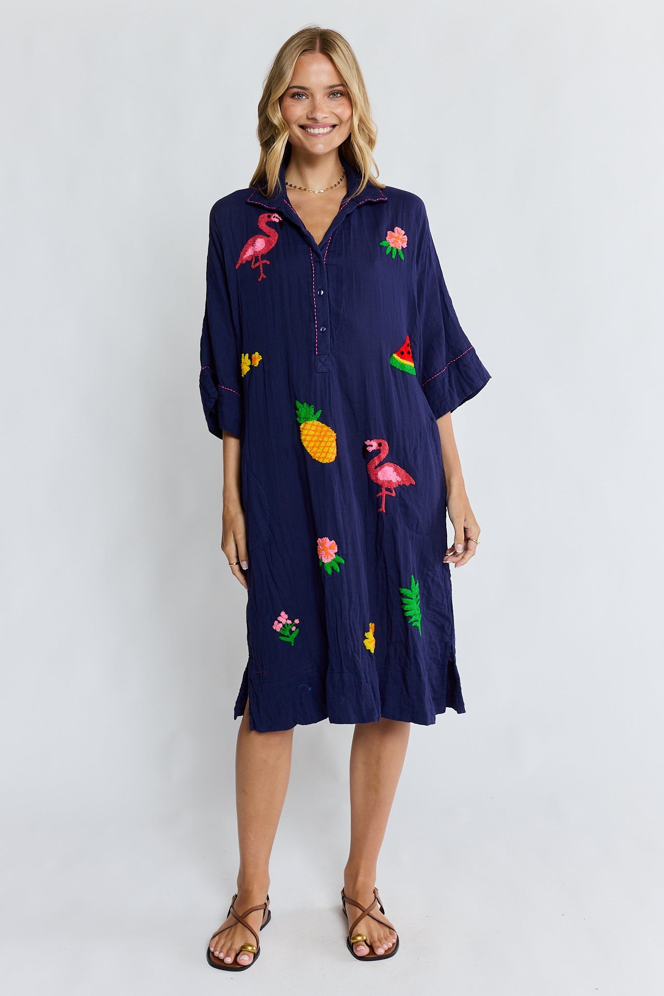 LulaLife Florida Kaftan (Navy)