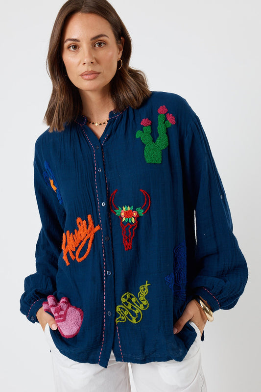 LulaLife Howdy Shirt (Navy)