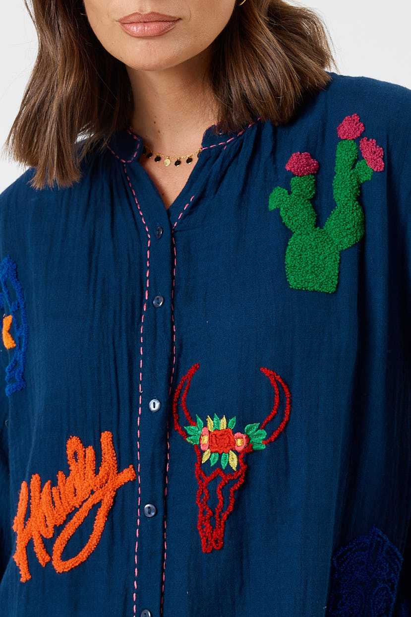 LulaLife Howdy Shirt (Navy)