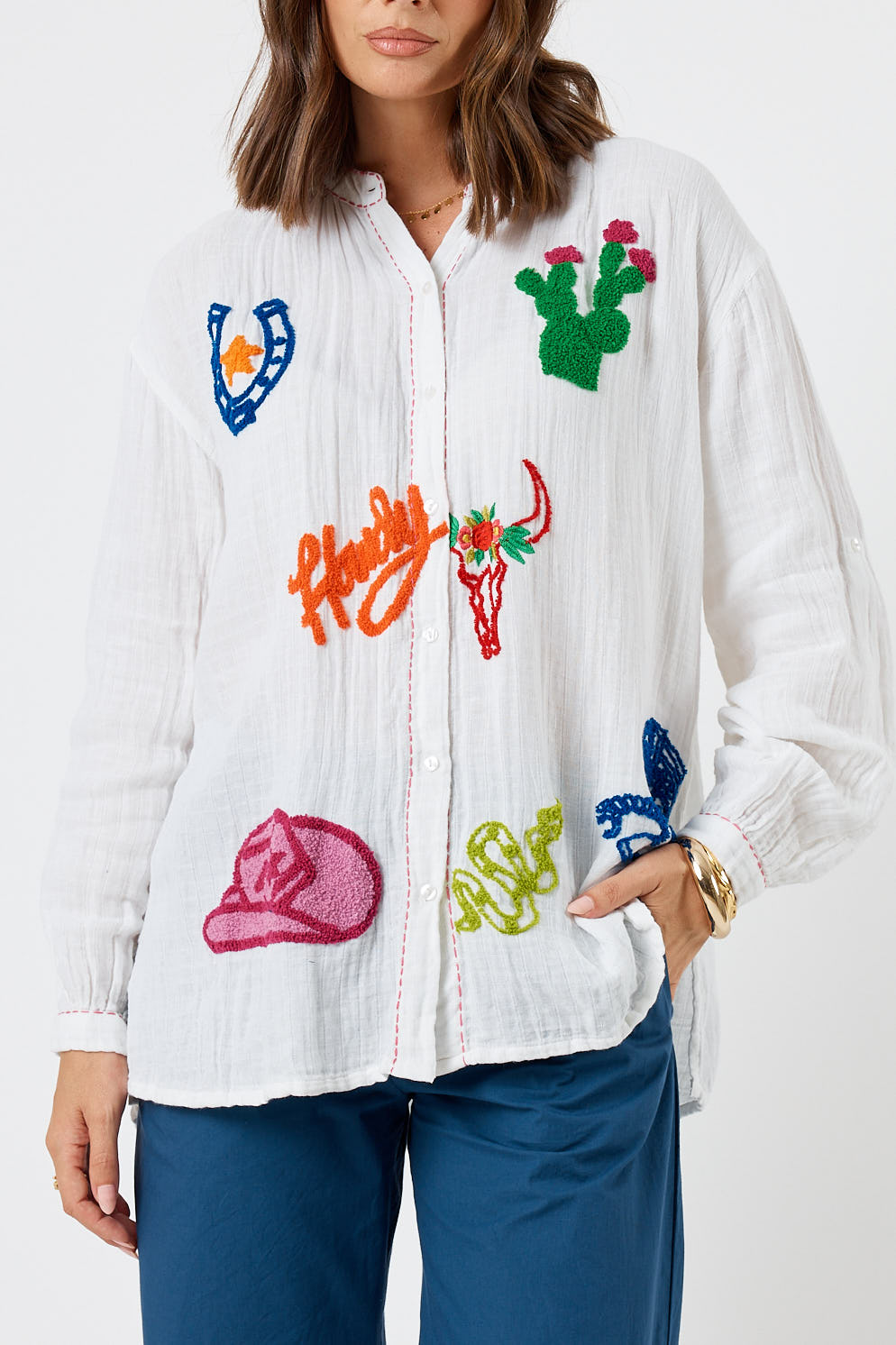 LulaLife Howdy Shirt (White)