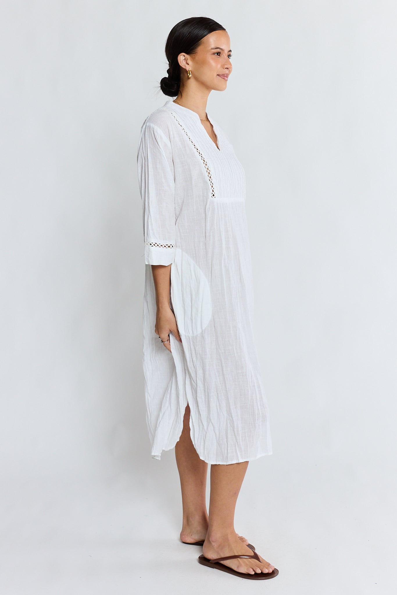 LulaLife Laverne Kaftan (White)
