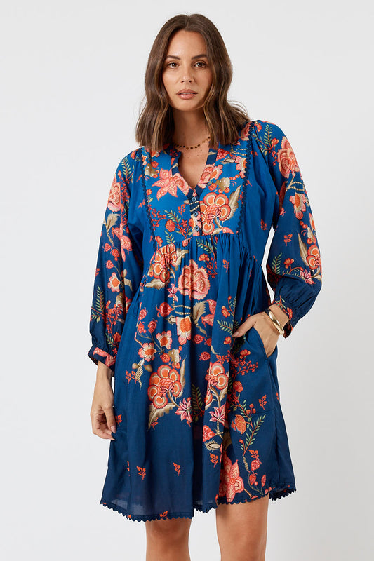 Image of Dresses. Product name - LulaLife Lovis Dress Ocean in Ocean colour by brand - LulaLife