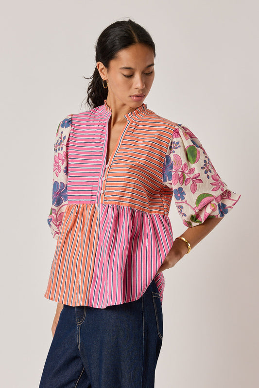 Image of a model wearing Tops. Product name - PRE SALE | LulaLife Marais Top in Top colour by brand - Lulalife
