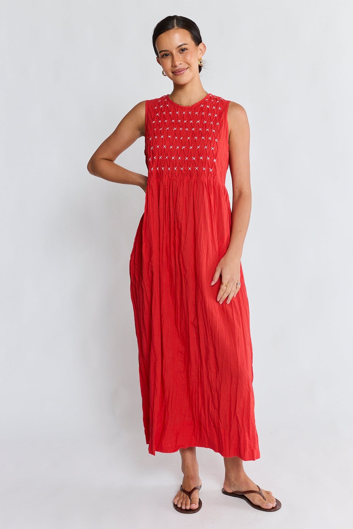 Image of Dresses. Product name - LulaLife Marilyn Maxi Red in Red colour by brand - Lulalife