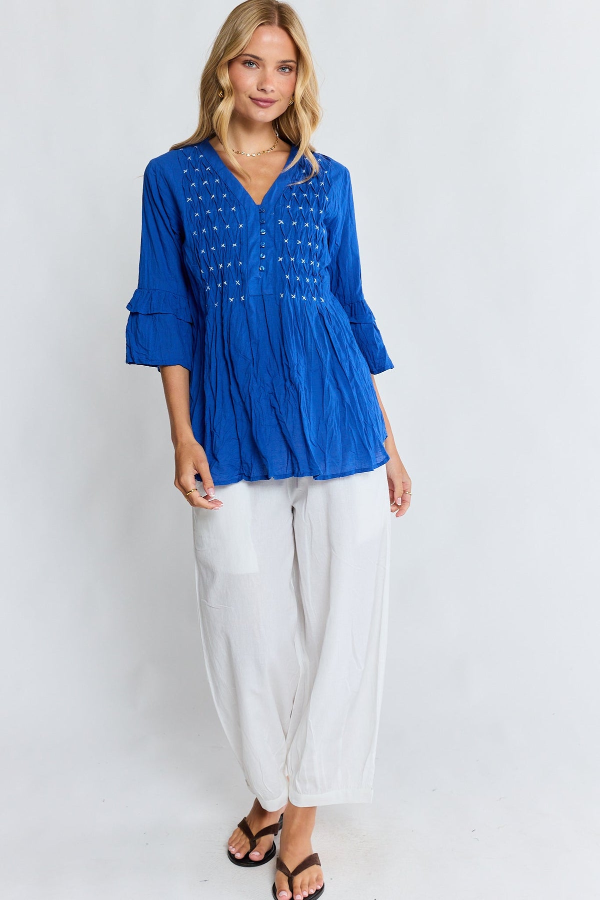 LulaLife Marilyn Shirt (Azure)