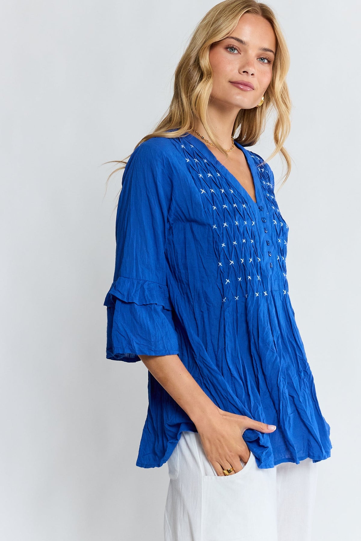 LulaLife Marilyn Shirt (Azure)