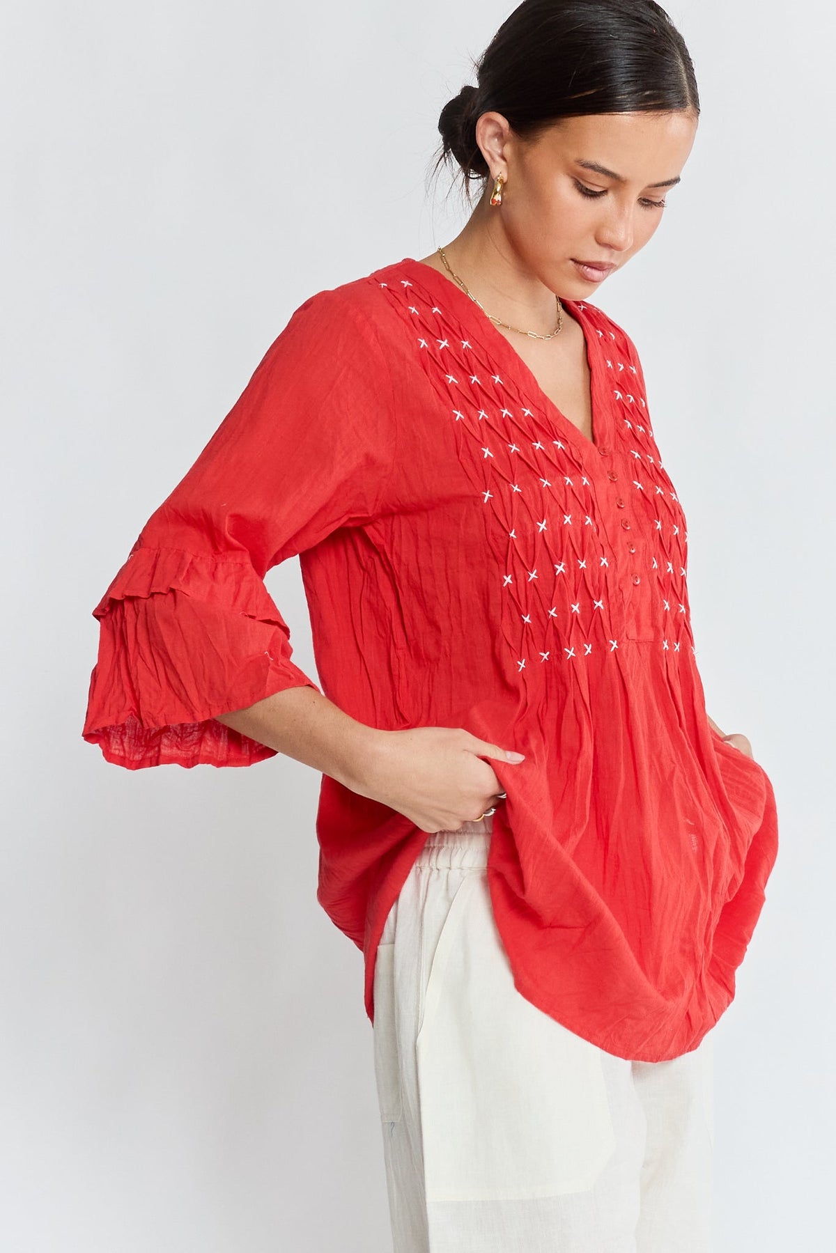 LulaLife Marilyn Shirt (Red)