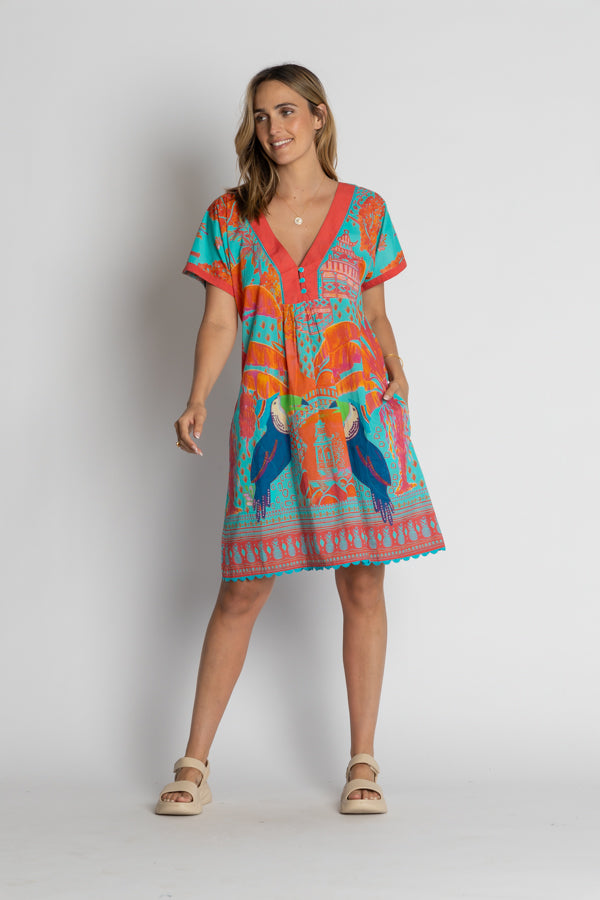 LulaLife Marquita Dress (Lagoon)