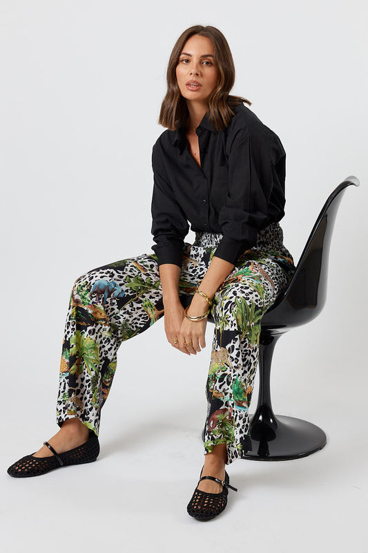 Image of a model wearing Pants. Productname: LulaLife Mathilda Pant in Pant colour by brand - LulaLife