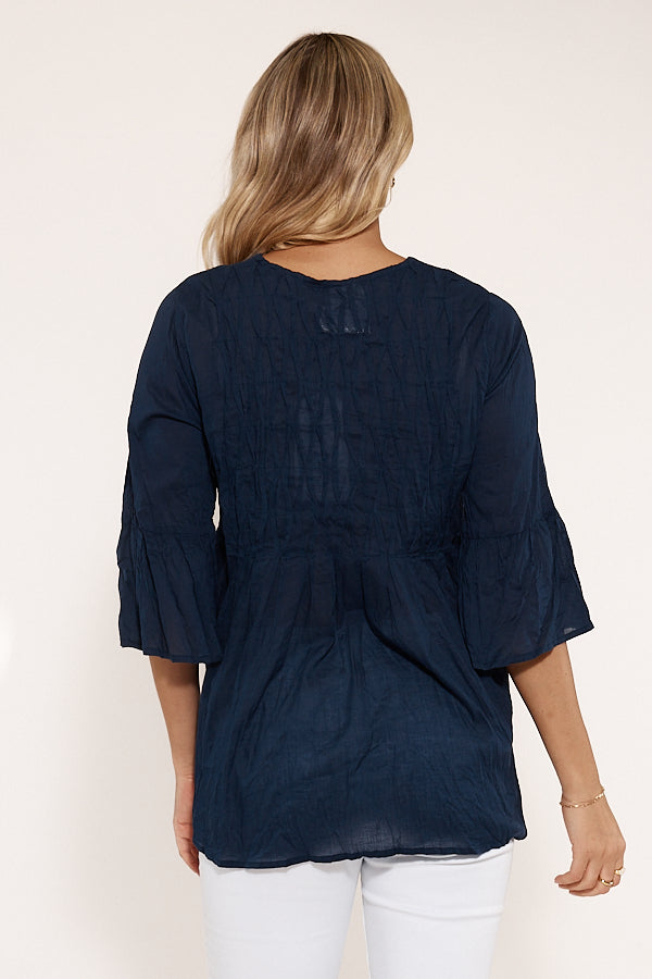 Lulalife Midori Shirt | EXCLUSIVE (Navy)