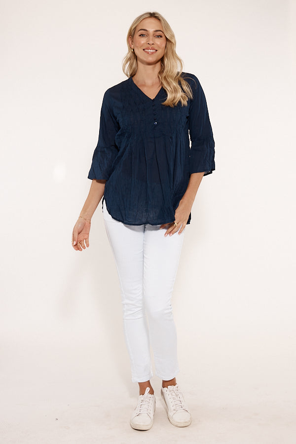 Lulalife Midori Shirt | EXCLUSIVE (Navy)