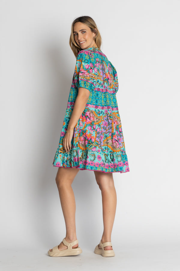 LulaLife Ratana Dress Lagoon (Tan)