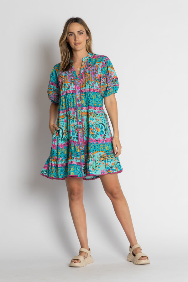 LulaLife Ratana Dress Lagoon (Tan)