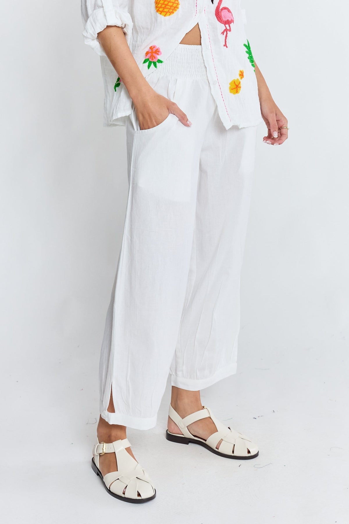LulaLife Remi Balloon Pant (White)