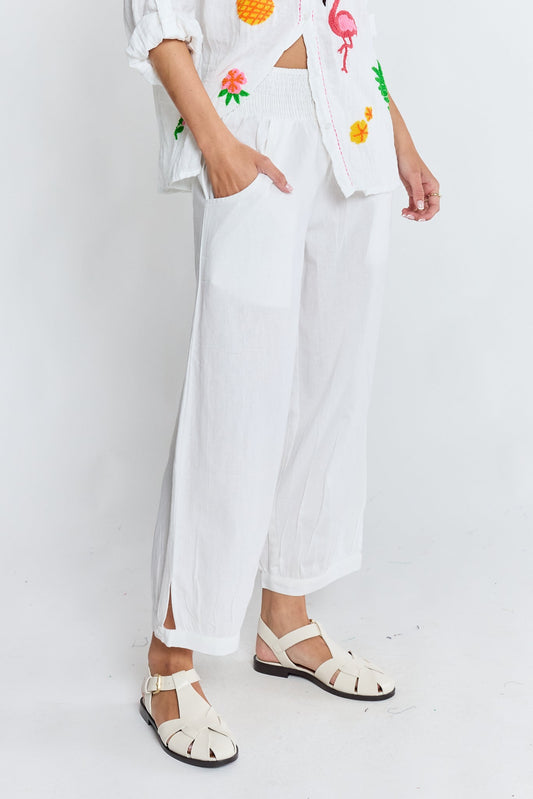 LulaLife Remi Balloon Pant (White)