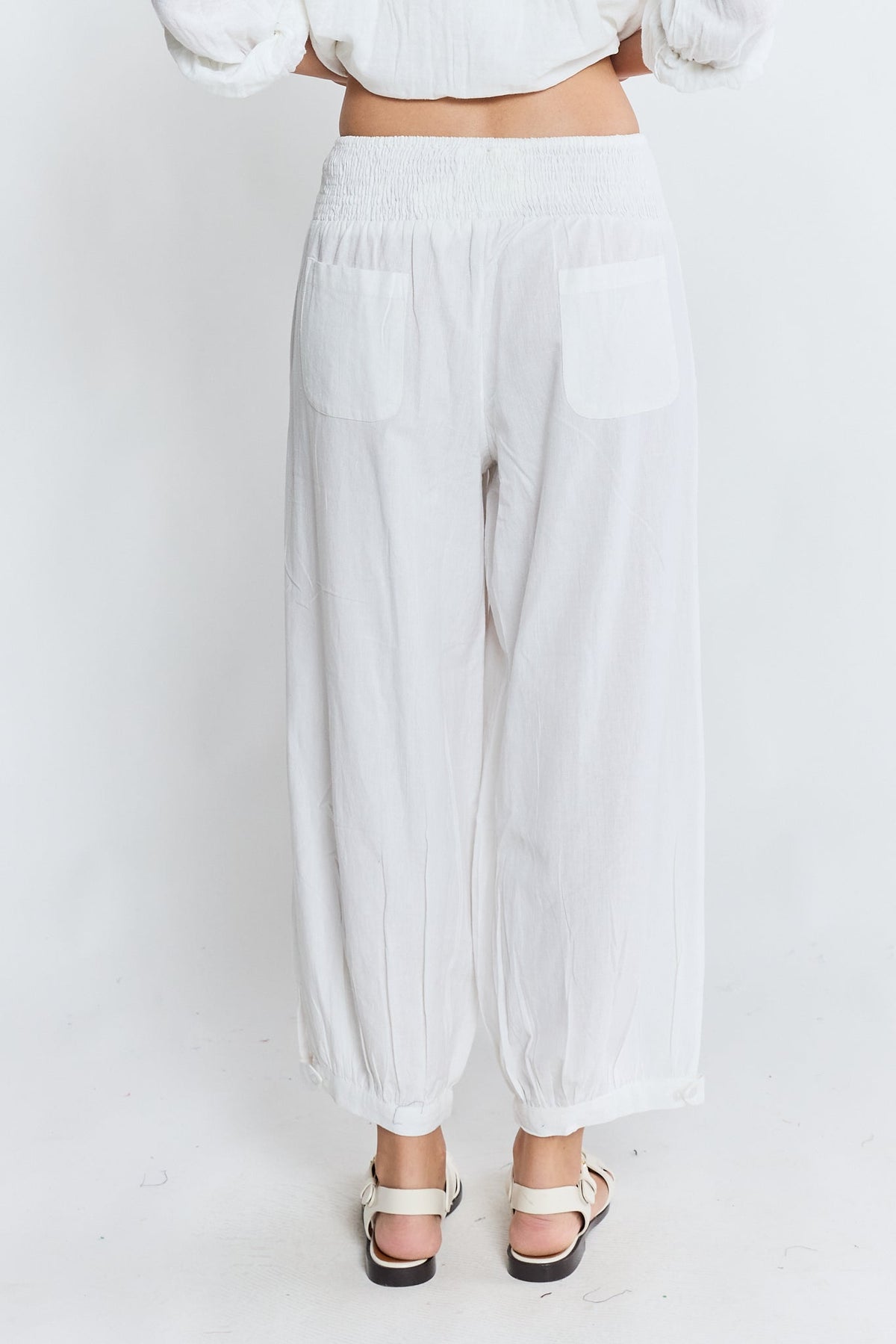 LulaLife Remi Balloon Pant (White)