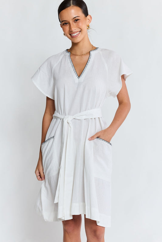 Image of Dresses. Product name - LulaLife Remi Dress White in White colour by brand - Lulalife