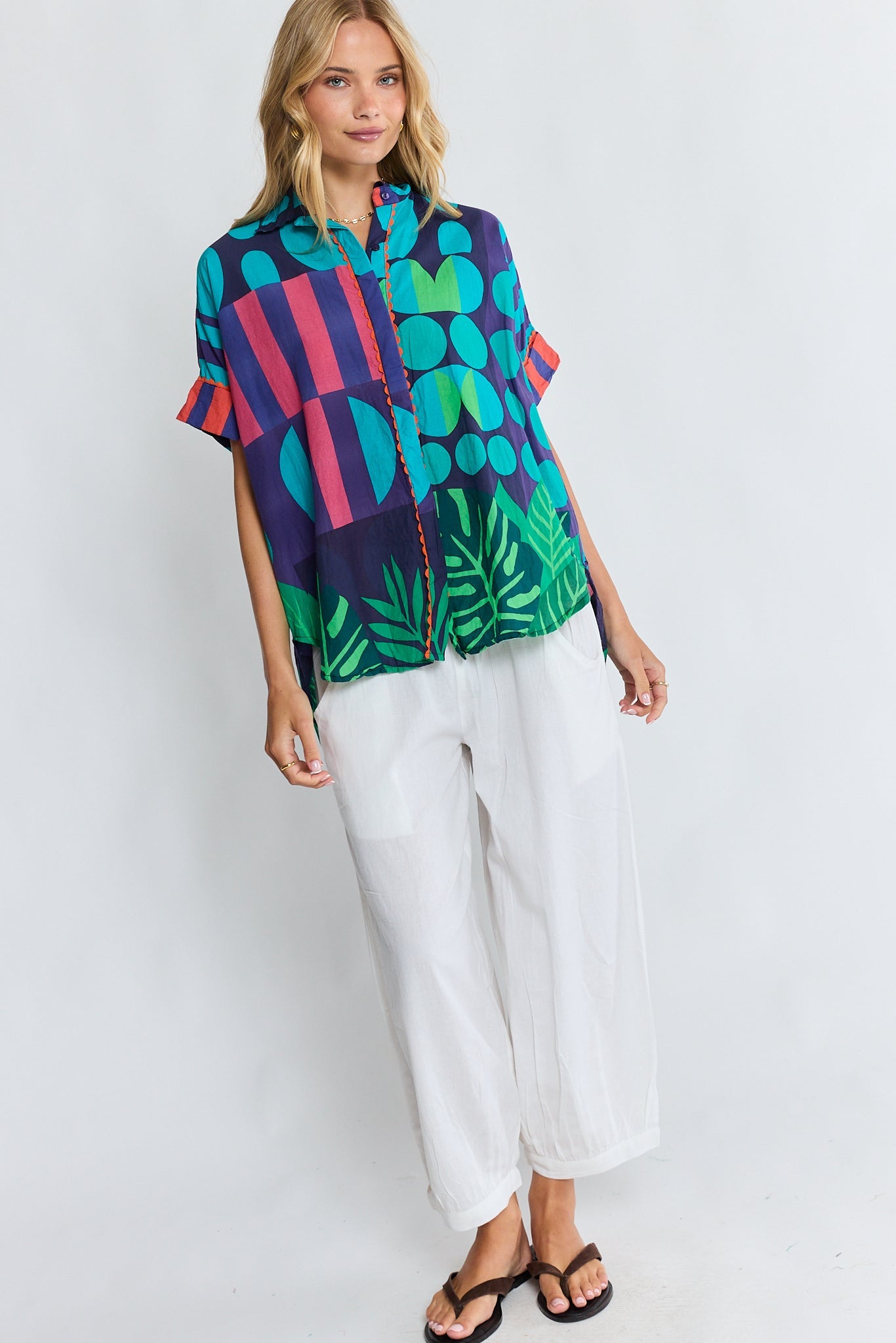 LulaLife Rhea Shirt (Navy)