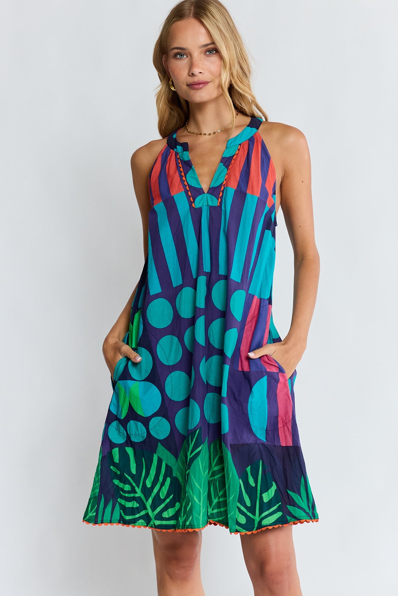 Image of Dresses. Product name - LulaLife Rhea Sundress Navy in Navy colour by brand - Lulalife