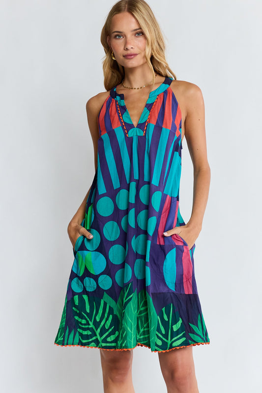 Image of Dresses. Product name - LulaLife Rhea Sundress Navy in Navy colour by brand - Lulalife