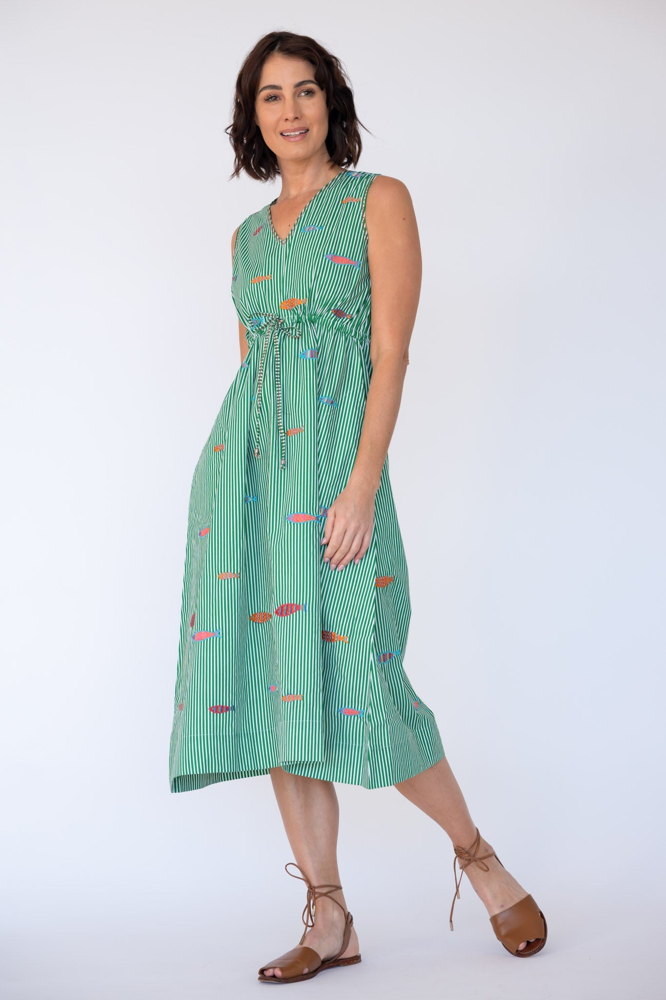 Image of Accessories. Productname: LulaLife Sardine Tie Midi Sea Stripe in Stripe colour by brand - LulaLife