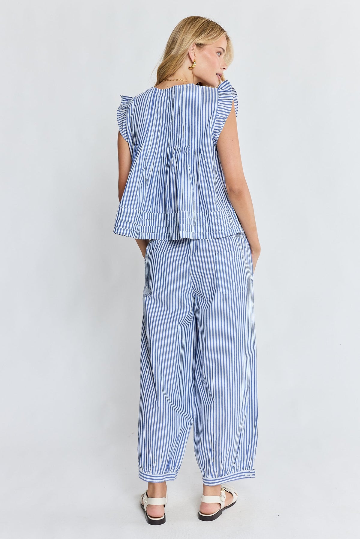 LulaLife Sylvie Balloon Pant (Stripe)