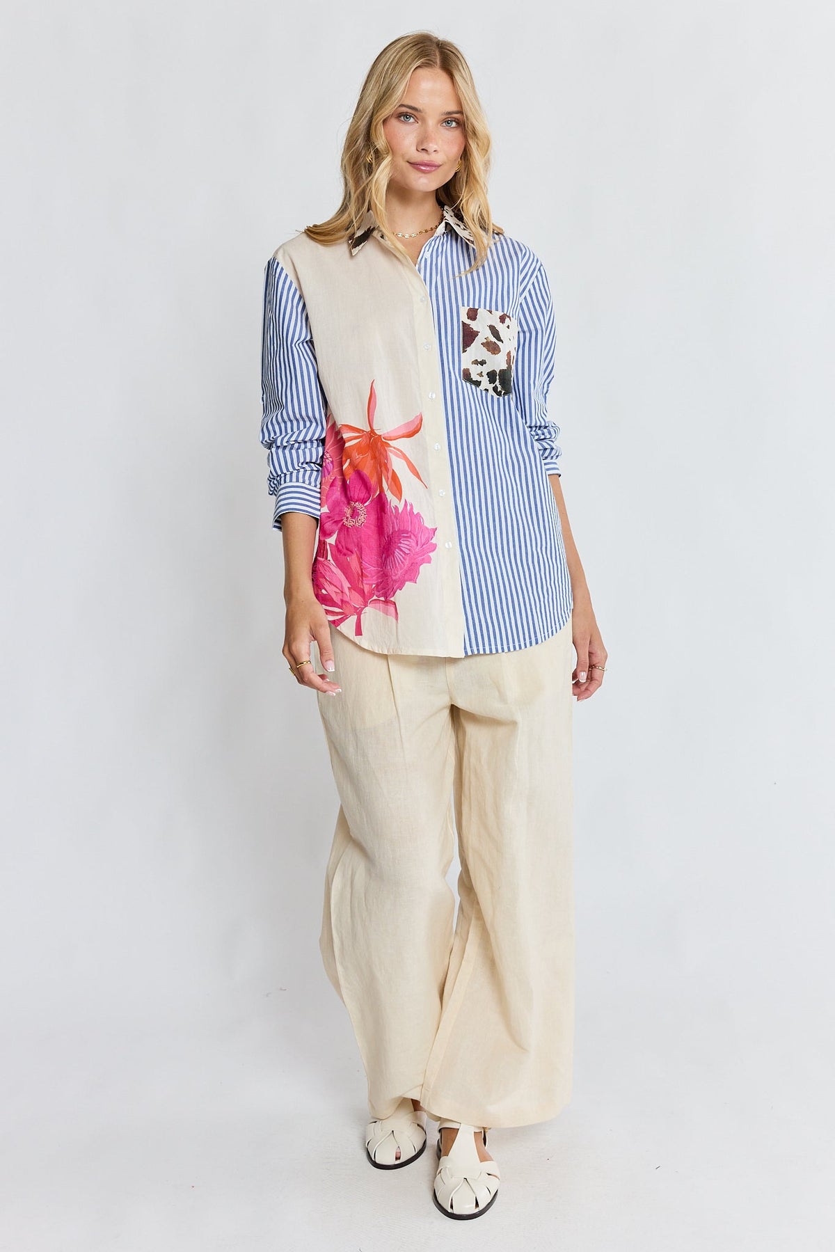 Image of Shirts. Product name - LulaLife Sylvie Shirt Multi in Multi colour by brand - Lulalife