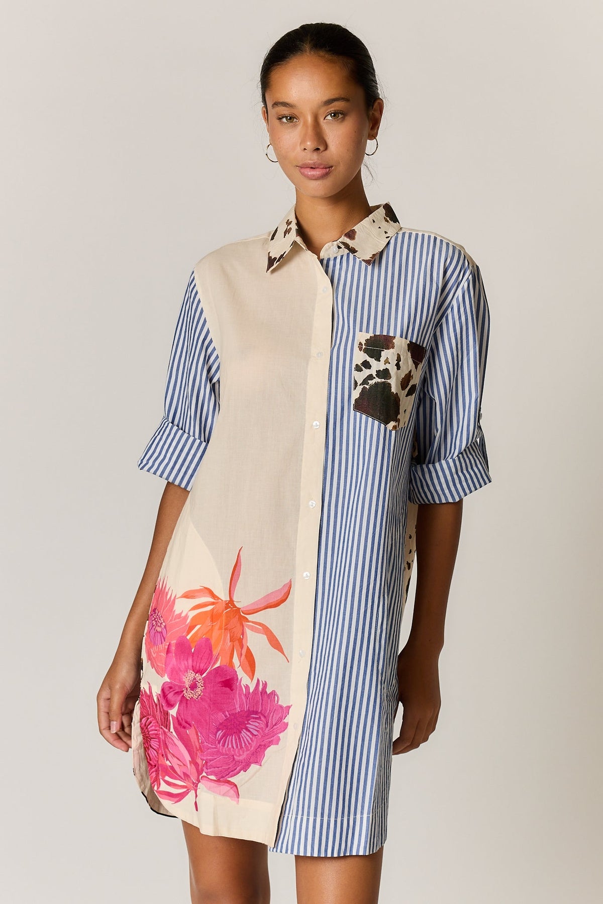 Image of Dresses. Product name - LulaLife Sylvie Shirtmaker Multi in Multi colour by brand - Lulalife