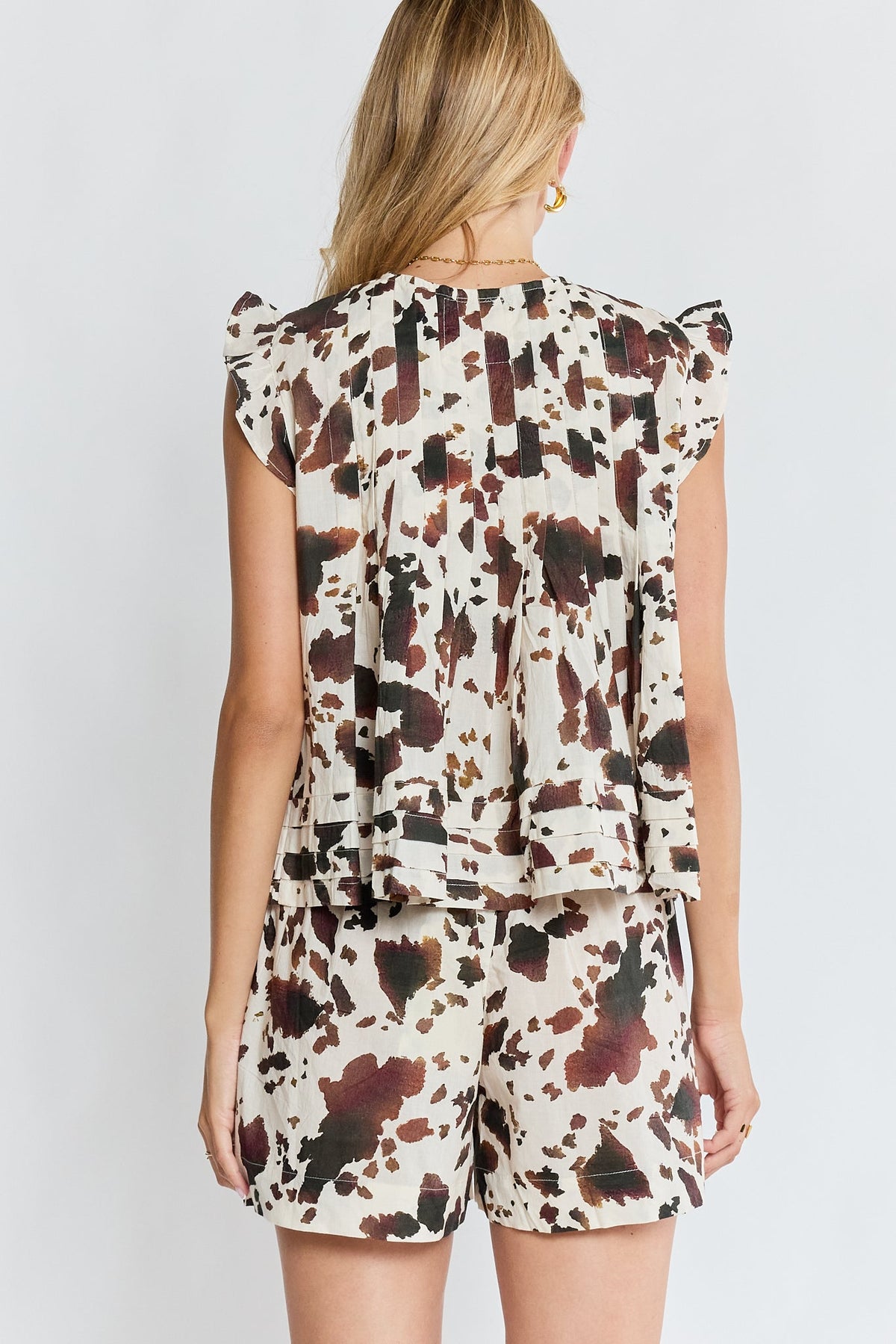 LulaLife Sylvie Top Print (Cow)