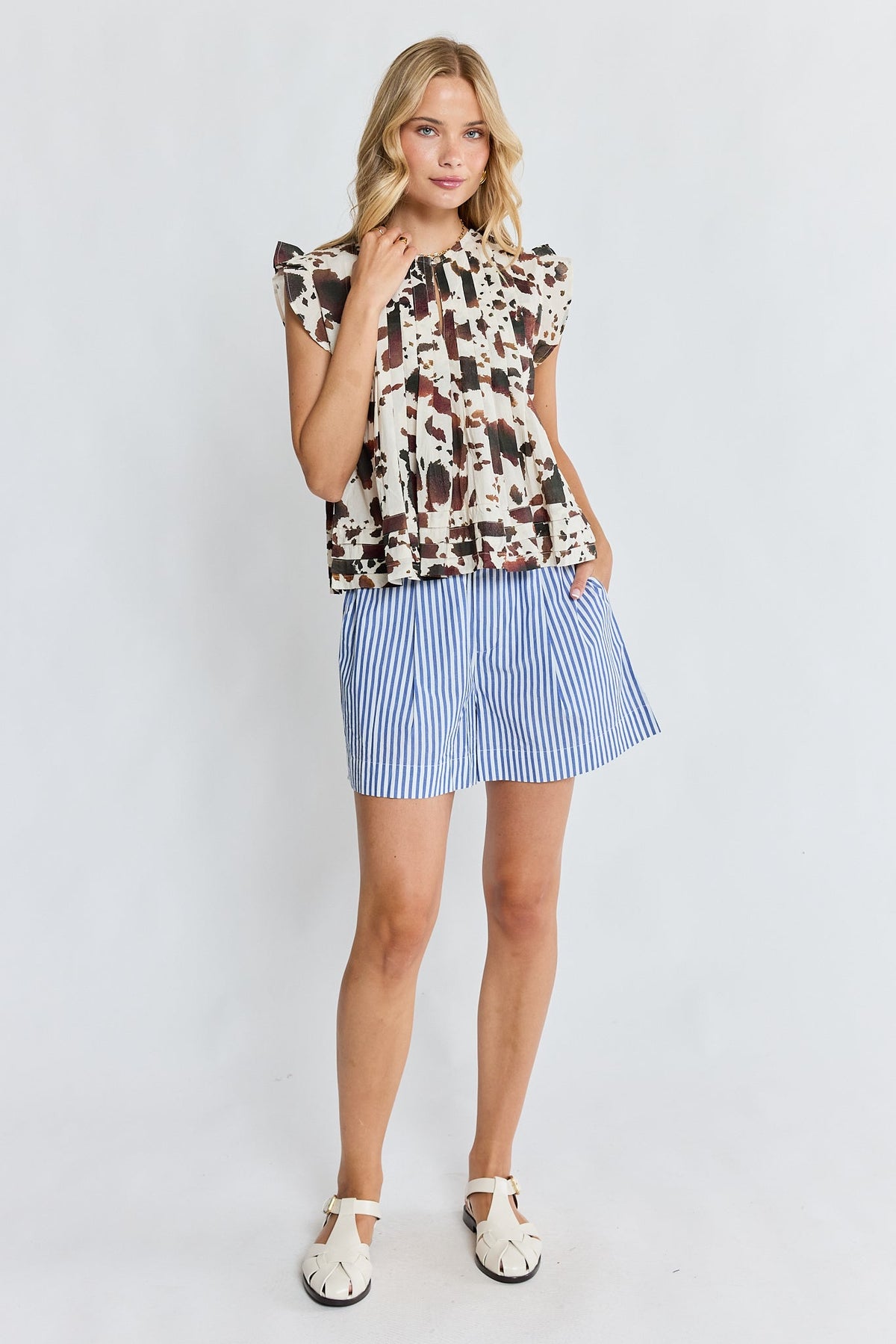 LulaLife Sylvie Top Print (Cow)