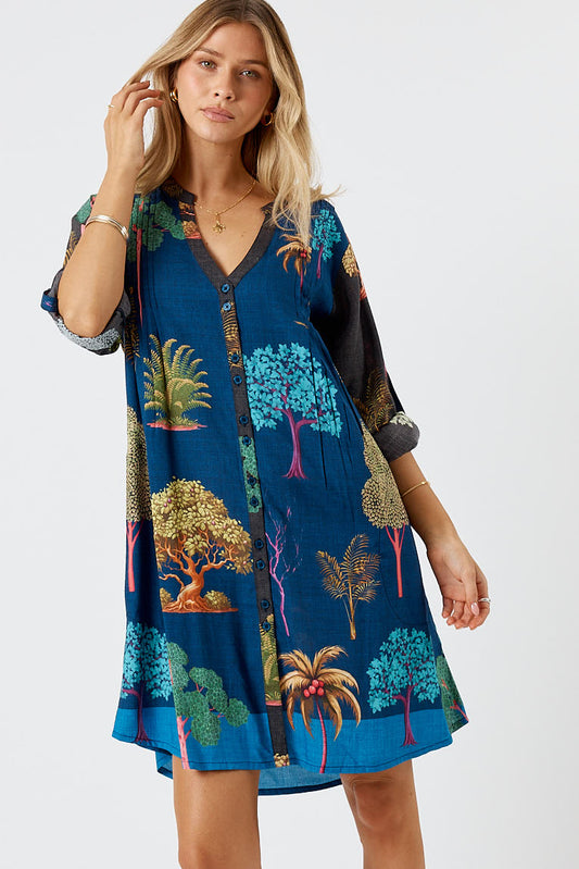 Image of Dresses. Product name - LulaLife Wanda Button Dress in Dress colour by brand - LulaLife