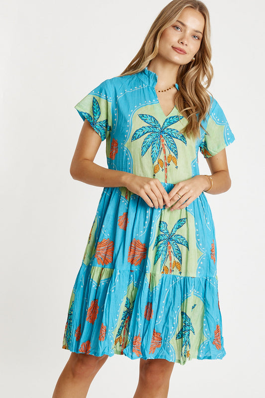 Image of Dresses. Productname: LulaLife Anaya Dress Lagoon in Lagoon colour by brand - LulaLife